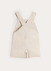 Percy Stripe Insignia Pocket Detail Dungarees in Blue (18mths-4yrs) Dungarees from Pepa London US