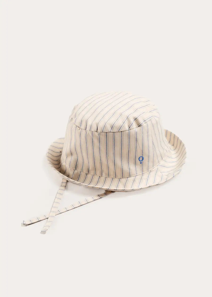 Percy Stripe Sun Hat in Blue (S-L) Accessories from Pepa London US