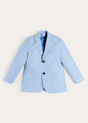 Plain Patch Pocket Blazer in Sky Blue (4- 10yrs) COATS from Pepa London US