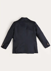 Double Breasted Wool Blazer Jacket in Navy (4-10yrs) COATS from Pepa London US