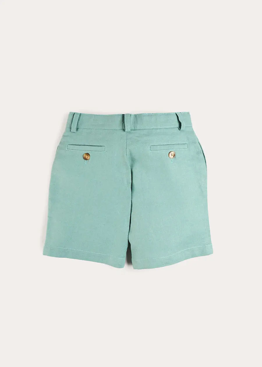 Plain Shorts in Sage Green (4- 10yrs) Shorts from Pepa London