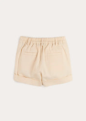 Elasticated Waist Shorts in Cream (12mths-4yrs) SHORTS from Pepa London US