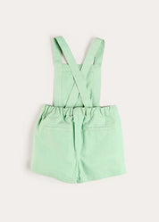Elephant Embroidered Smocked Dungarees in Sage Green (18mths-4yrs) Shorts from Pepa London US