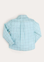 George Check Long Sleeve Shirt in Blue (12mths- 10yrs) SHIRTS from Pepa London US