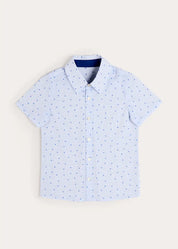 Noah Check Short Sleeve Shirt in Blue (2-10yrs) SHIRTS from Pepa London US