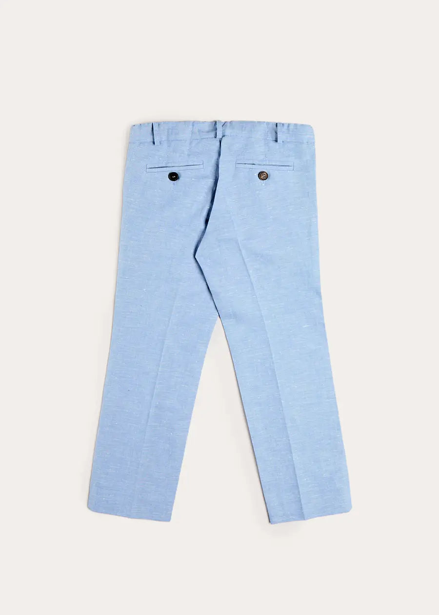Plain Trousers in Sky Blue (4- 10yrs) TROUSERS from Pepa London US