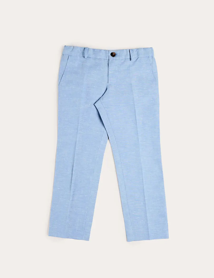 Plain Trousers in Sky Blue (4- 10yrs) TROUSERS from Pepa London US
