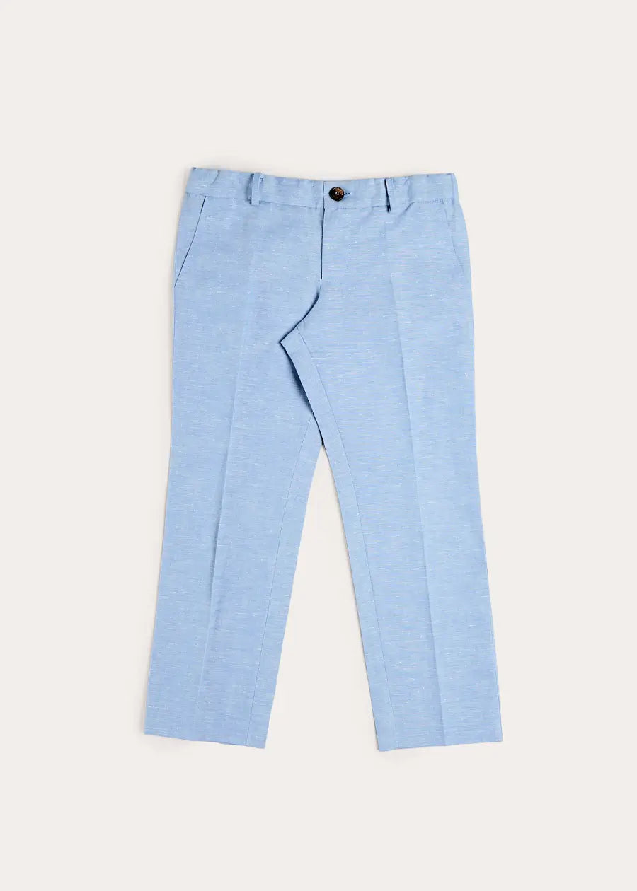 Plain Trousers in Sky Blue (4- 10yrs) TROUSERS from Pepa London US