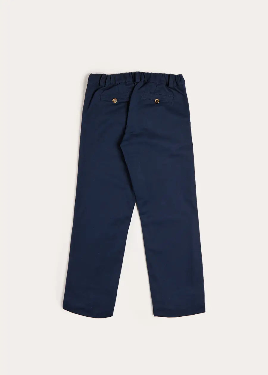 Wool Suit Trousers in Navy (4-10yrs) TROUSERS from Pepa London US