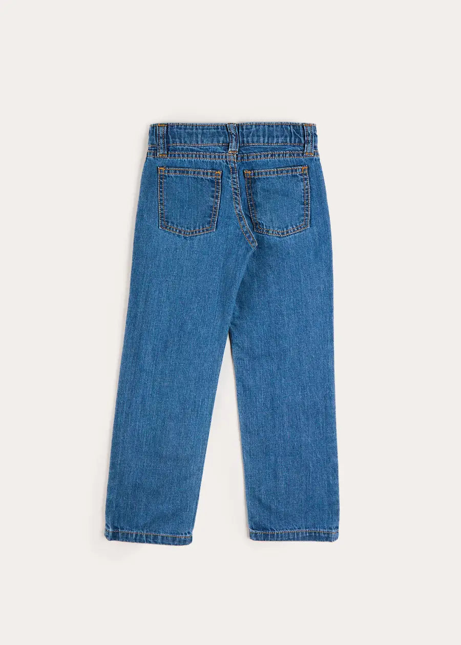 Five Pocket Straight Leg Jeans in Blue Denim (2-10yrs) Trousers from Pepa London US