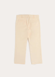 Plain Chino Trousers in Cream (4-10yrs) TROUSERS from Pepa London US