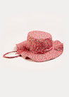 Annie Floral Print Beach Hat in Pink (1-8yrs) Accessories  from Pepa London US