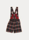 Check Short Dungarees in Navy (18mths-3yrs) DUNGAREES  from Pepa London US