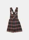 Check Short Dungarees in Navy (18mths-3yrs) DUNGAREES  from Pepa London US