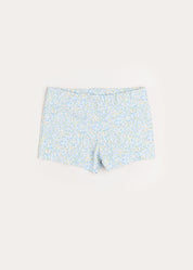Floral Swim Shorts in Blue (12mths-6yrs) Swimwear  from Pepa London US