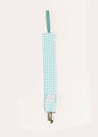 Gingham Clip Dummy in Green Accessories  from Pepa London US