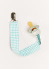 Gingham Clip Dummy in Green Accessories  from Pepa London US