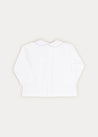 Long Sleeve Peter Pan Collar Top in White (6mths-2yrs) TOPS & BODYSUITS  from Pepa London US