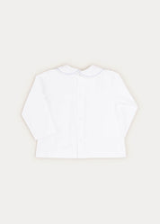 Long Sleeve Peter Pan Collar Top in White (6mths-2yrs) TOPS & BODYSUITS from Pepa London US