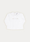 Long Sleeve Peter Pan Collar Top in White (6mths-2yrs) TOPS & BODYSUITS  from Pepa London US