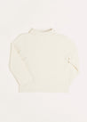 Nautical Boat Embroidery Polo Collar Cardigan in Cream (12mths-4yrs) Knitwear  from Pepa London US