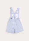 Nautical Striped Boat Embroidery Short Dungarees in Blue (18mths-4yrs) Dungarees  from Pepa London US