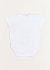 Peter Pan Collar Duck Embroidery Short Sleeve Bodysuit in White (3mths-2yrs) Tops & Bodysuits  from Pepa London US