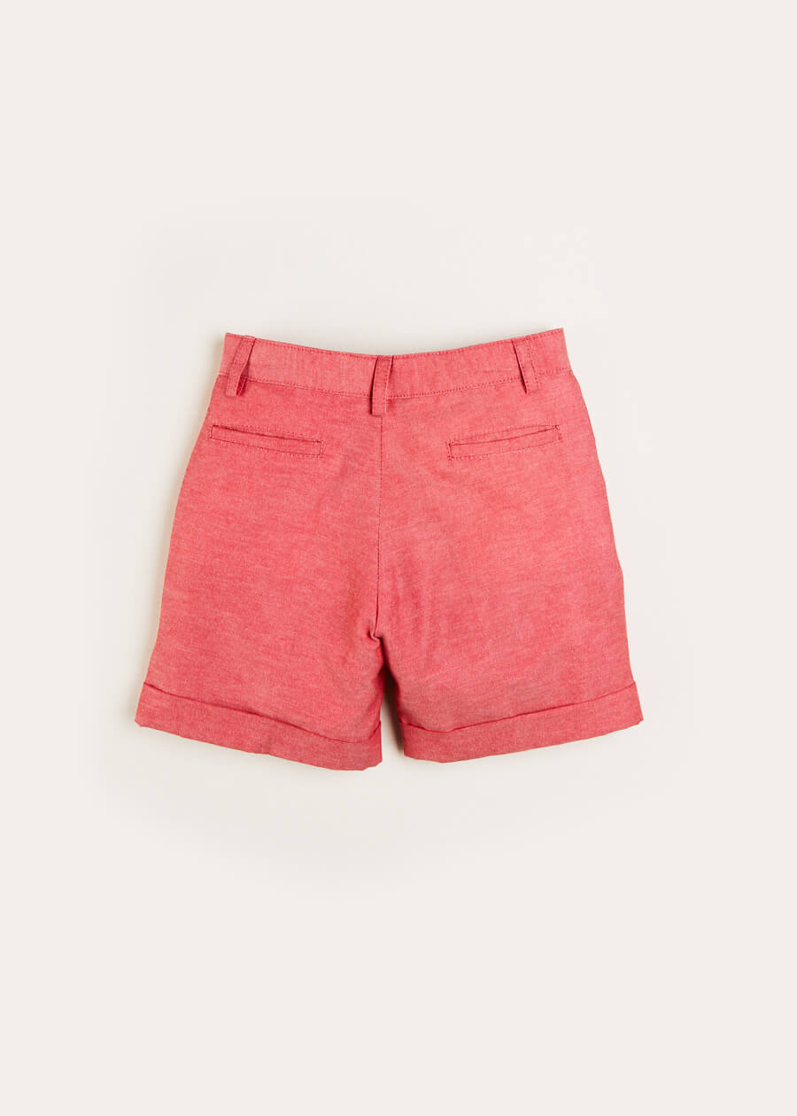 Plain Shorts in Red (4-10yrs) Shorts from Pepa London US