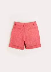 Plain Shorts in Red (4-10yrs) Shorts from Pepa London US