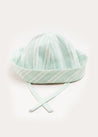 Striped Beach Hat in Green (S-L) Accessories  from Pepa London US
