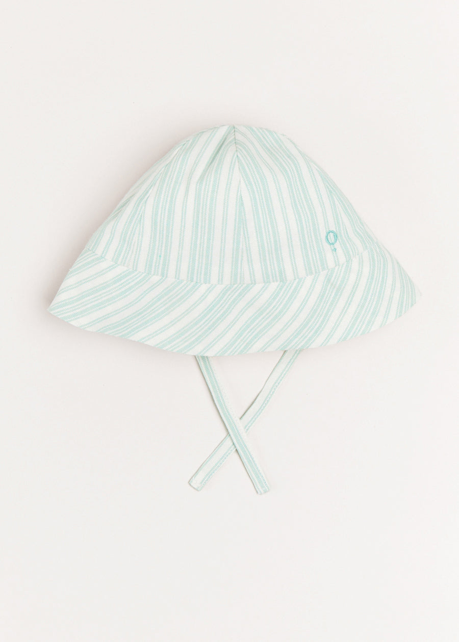 Striped Beach Hat in Green (S-L) Accessories from Pepa London US