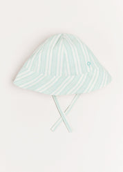 Striped Beach Hat in Green (S-L) Accessories from Pepa London US