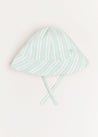 Striped Beach Hat in Green (S-L) Accessories  from Pepa London US