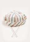 Striped Beach Hat in Red (S-L) Accessories  from Pepa London US
