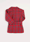 Tartan Dressing Gown In Red (2-10yrs) NIGHTWEAR  from Pepa London US