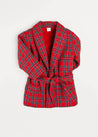 Tartan Dressing Gown In Red (2-10yrs) NIGHTWEAR  from Pepa London US