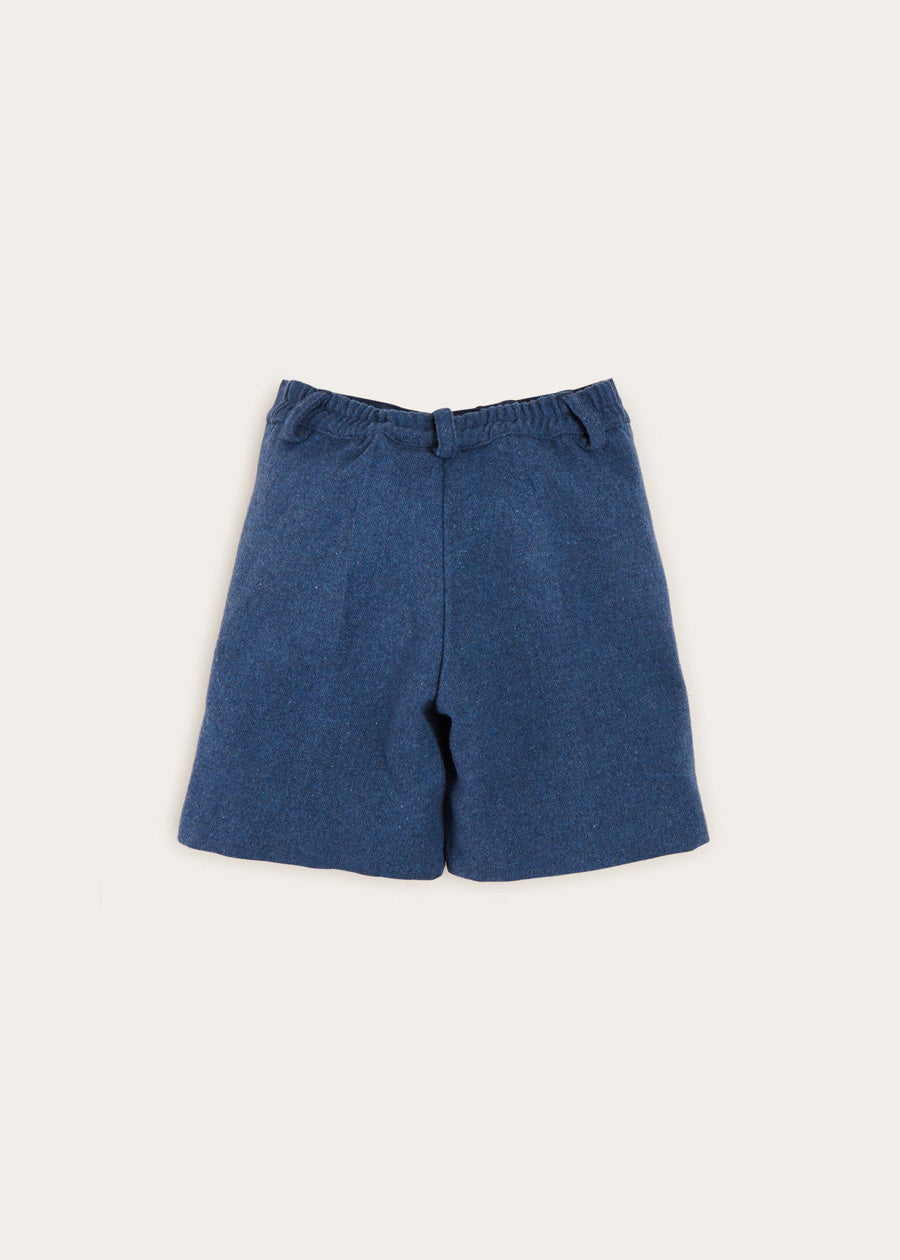 Wool Shorts In Blue (4-10yrs) SHORTS from Pepa London US