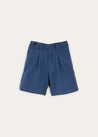 Wool Shorts In Blue (4-10yrs) SHORTS  from Pepa London US