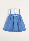 Broderie Anglaise Sleeveless Trapeze Dress in Blue (12mths-10yrs) Dresses  from Pepa London US