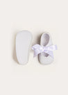 Celebration Ribbon Detail Mary Jane Pram Shoes in White (17-20EU) Shoes  from Pepa London US