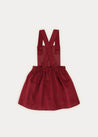 Corduroy Skirt With Pinafore Braces In Burgundy (12mths-3yrs) SKIRTS  from Pepa London US