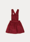 Corduroy Skirt With Pinafore Braces In Burgundy (12mths-3yrs) SKIRTS  from Pepa London US