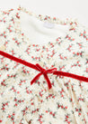 Floral Dressing Gown In Red And Gold (2-10yrs) NIGHTWEAR  from Pepa London US