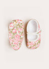 Floral Woven Mary Jane Baby Shoes in Pink (17-20EU) Shoes  from Pepa London US