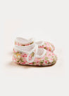 Floral Woven Mary Jane Baby Shoes in Pink (17-20EU) Shoes  from Pepa London US