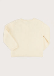 Gold Embroidered Cardigan In Cream (12mths-10yrs) KNITWEAR  from Pepa London US