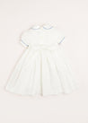 Handsmocked Plumetti Short Sleeve Dress in White (12mths-6yrs) Dresses  from Pepa London US