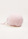 Lace Detail Knitted Bonnet in Pink (1-6mths) Knitted Accessories from Pepa London US