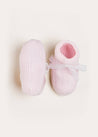 Lace Detail Knitted Booties in Pink Shoes  from Pepa London US