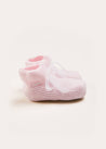Lace Detail Knitted Booties in Pink Shoes  from Pepa London US
